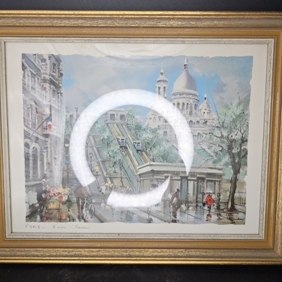 Vintage lithograph/print of Sacre Coeur and the surrounding area by Maurice Lege - Picture 6 of 7